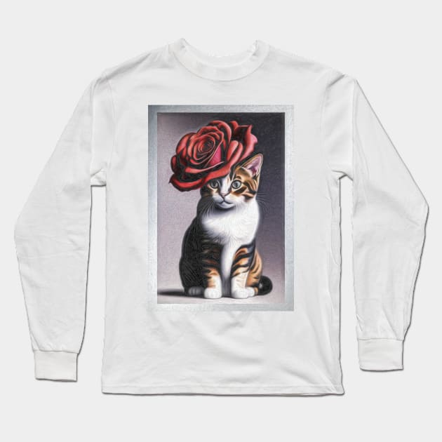 The Cat In The Rose Hat Long Sleeve T-Shirt by NikkiBear67